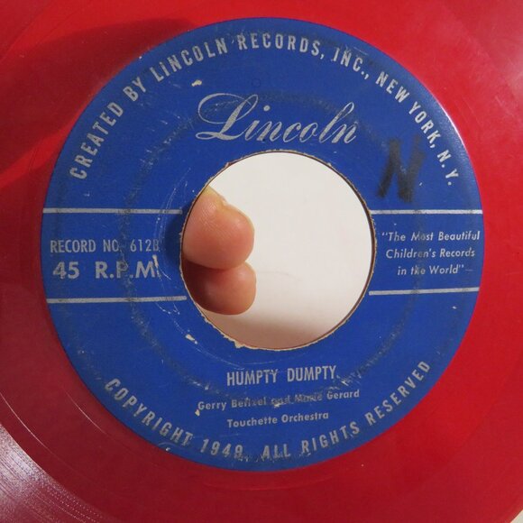 Lincoln Humpty Dumpty / A Monkey Who Wanted to FLY LP Vinyl Record, 45 RPM - Picture 3 of 6